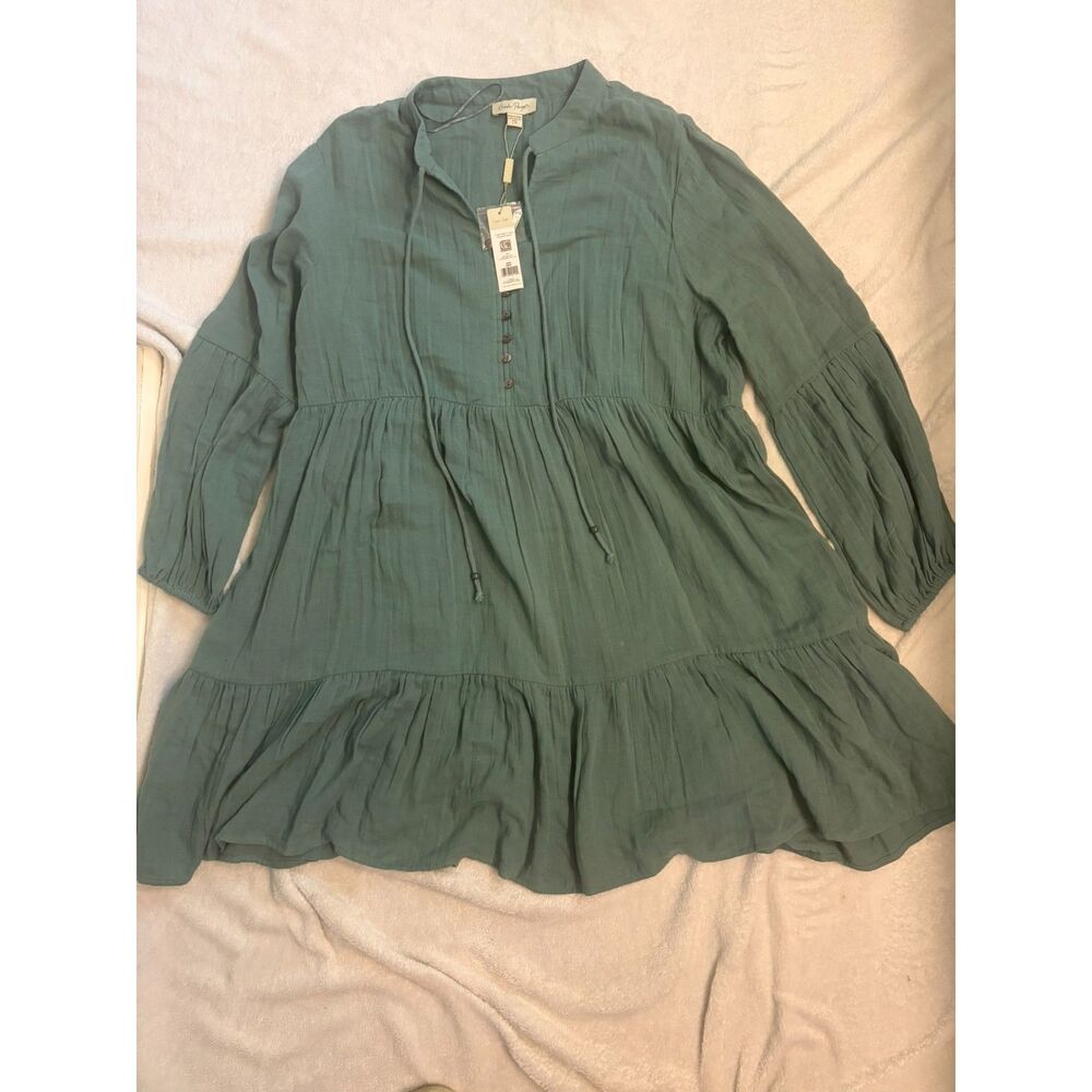 Charlie Paige Sage Green Shirt Dress Size Large